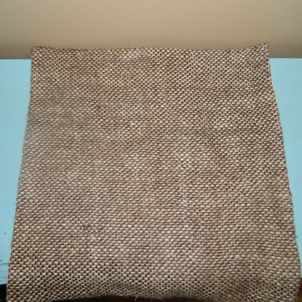 West Elm Two Tone Chunky Linen Pillow Cover 20" Sq Cognic